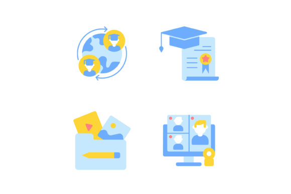Download Elearning with Online Courses Icon Set - Elearning Collection