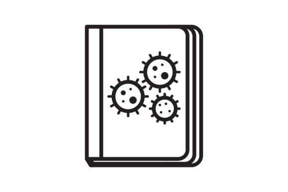 Download Book Icon Virus Black Line Design Vector - Virus Collection