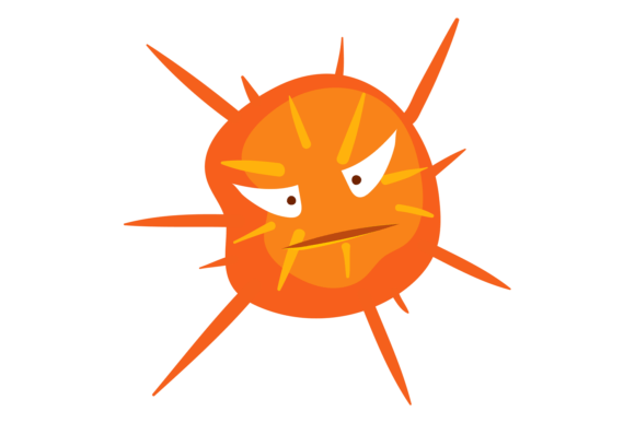 Download Angry Virus Cartoon Character. Infection - Virus Collection